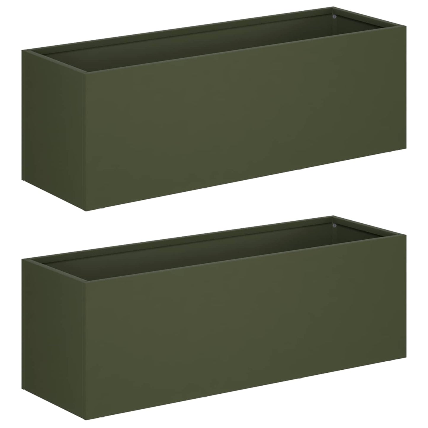 Garden Planter 2 pcs Olive Green 40 x 20 x 20 cm