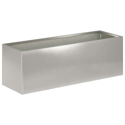 Garden Planter 2 pcs Silver 40 x 20 x 20 cm Stainless Steel