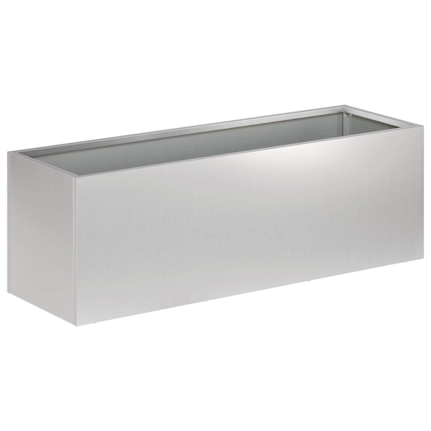 Garden Planter 2 pcs Silver 40 x 20 x 20 cm Galvanised Steel