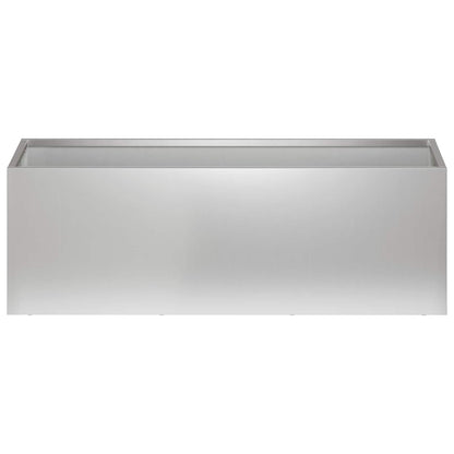 Garden Planter 2 pcs Silver 40 x 20 x 20 cm Galvanised Steel