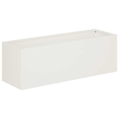 Garden Planter White 60 x 20 x 20 cm Cold-rolled Steel