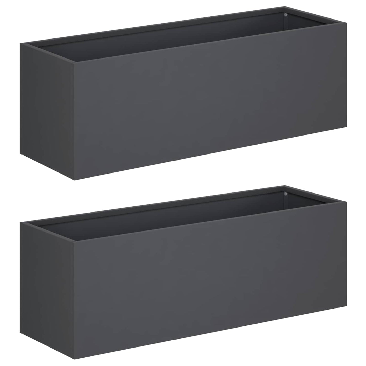Garden Planter 2 pcs Anthracite 60 x 20 x 20 cm