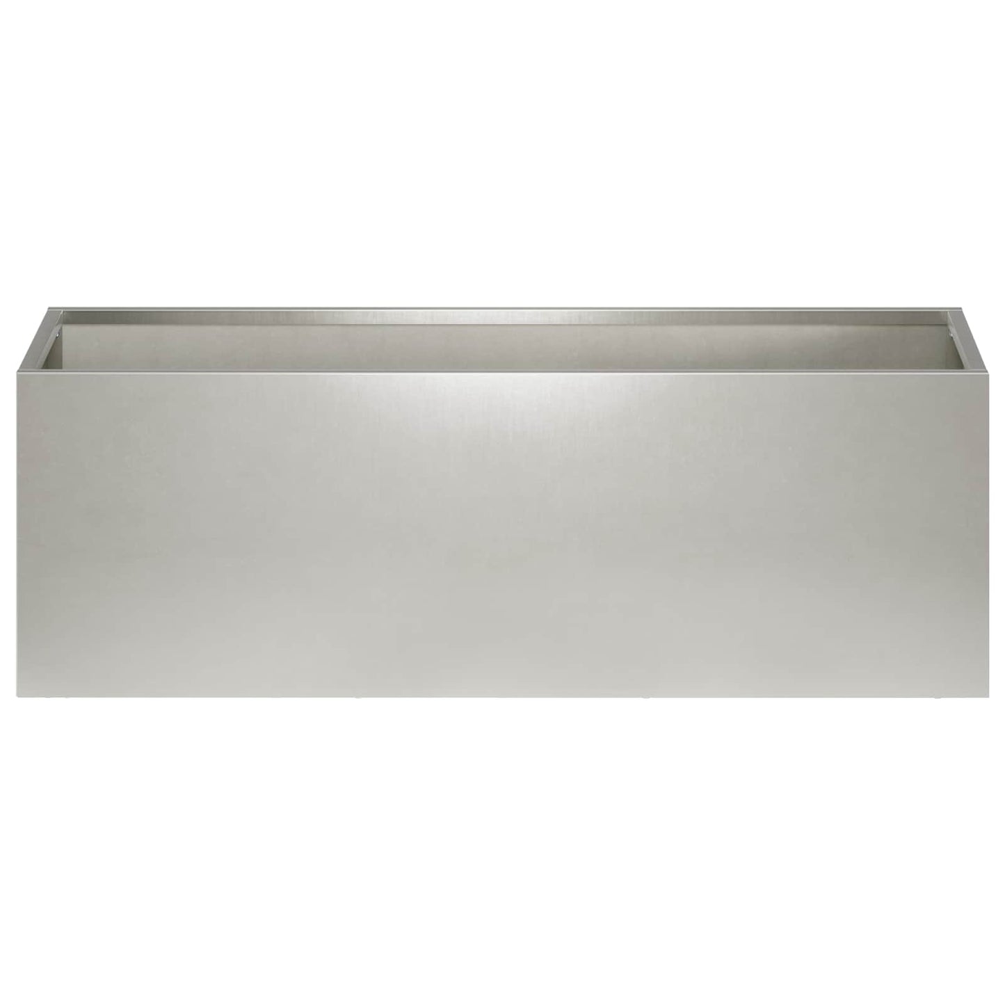 Garden Planter 2 pcs Silver 60 x 20 x 20 cm Stainless Steel