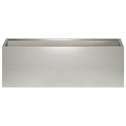 Garden Planter 2 pcs Silver 60 x 20 x 20 cm Stainless Steel
