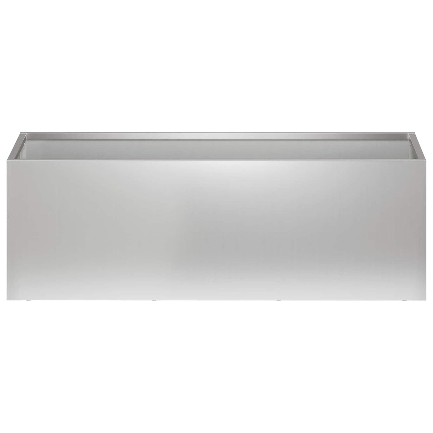 Garden Planter 2 pcs Silver 60 x 20 x 20 cm Galvanised Steel