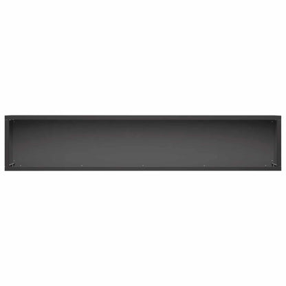 Garden Planter 2 pcs Black 80 x 20 x 20 cm Cold-rolled Steel