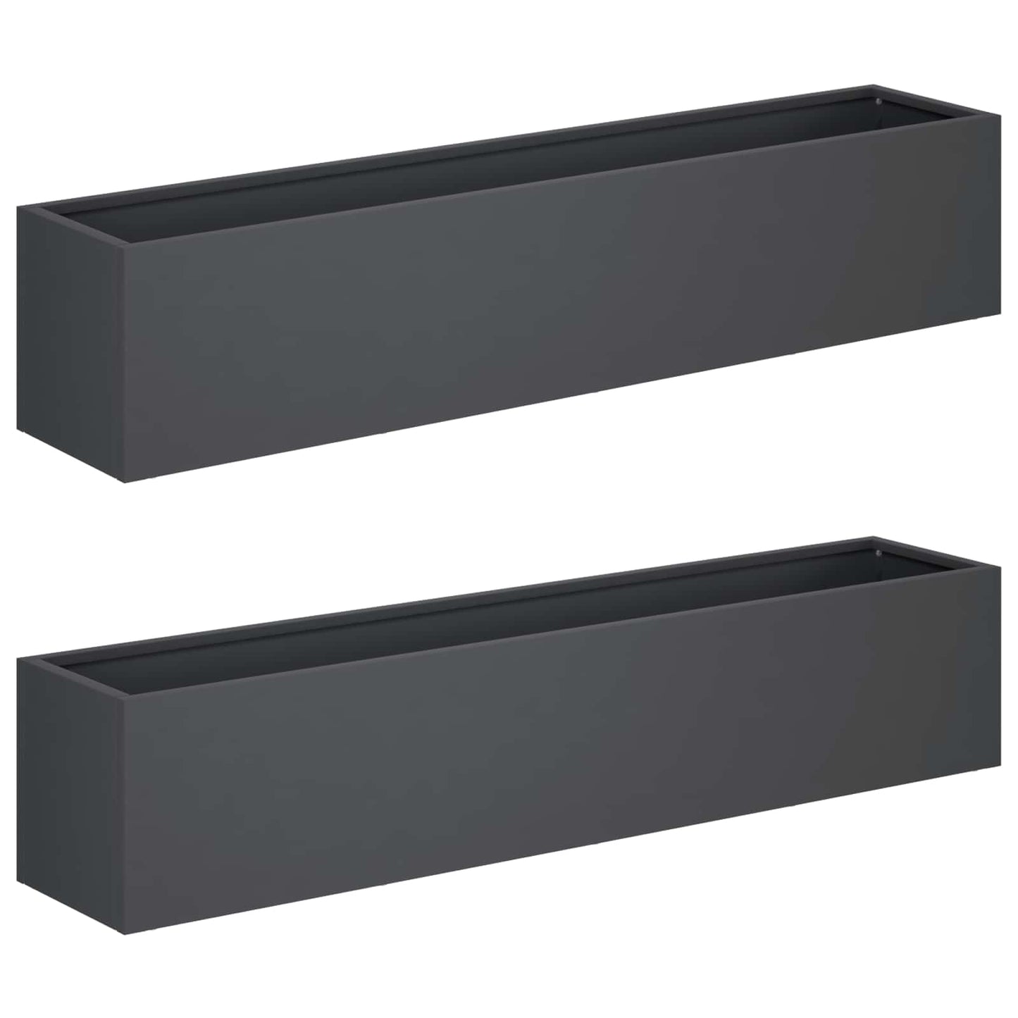 Garden Planter 2 pcs Anthracite 80 x 20 x 20 cm
