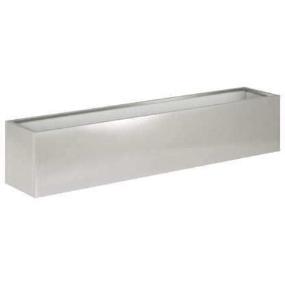 Garden Planter 2 pcs Silver 80 x 20 x 20 cm Stainless Steel