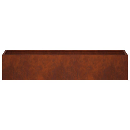 Garden Planter Rusty 80 x 20 x 20 cm Weathering Steel