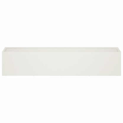 Garden Planter White 100 x 20 x 20 cm Cold-rolled Steel