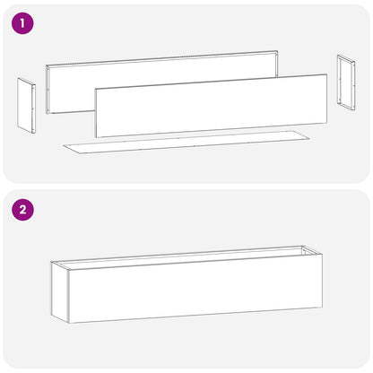 Garden Planter 2 pcs Olive Green 100 x 20 x 20 cm