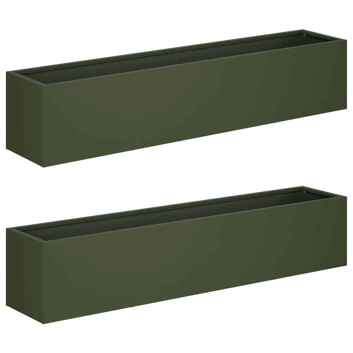 Garden Planter 2 pcs Olive Green 100 x 20 x 20 cm