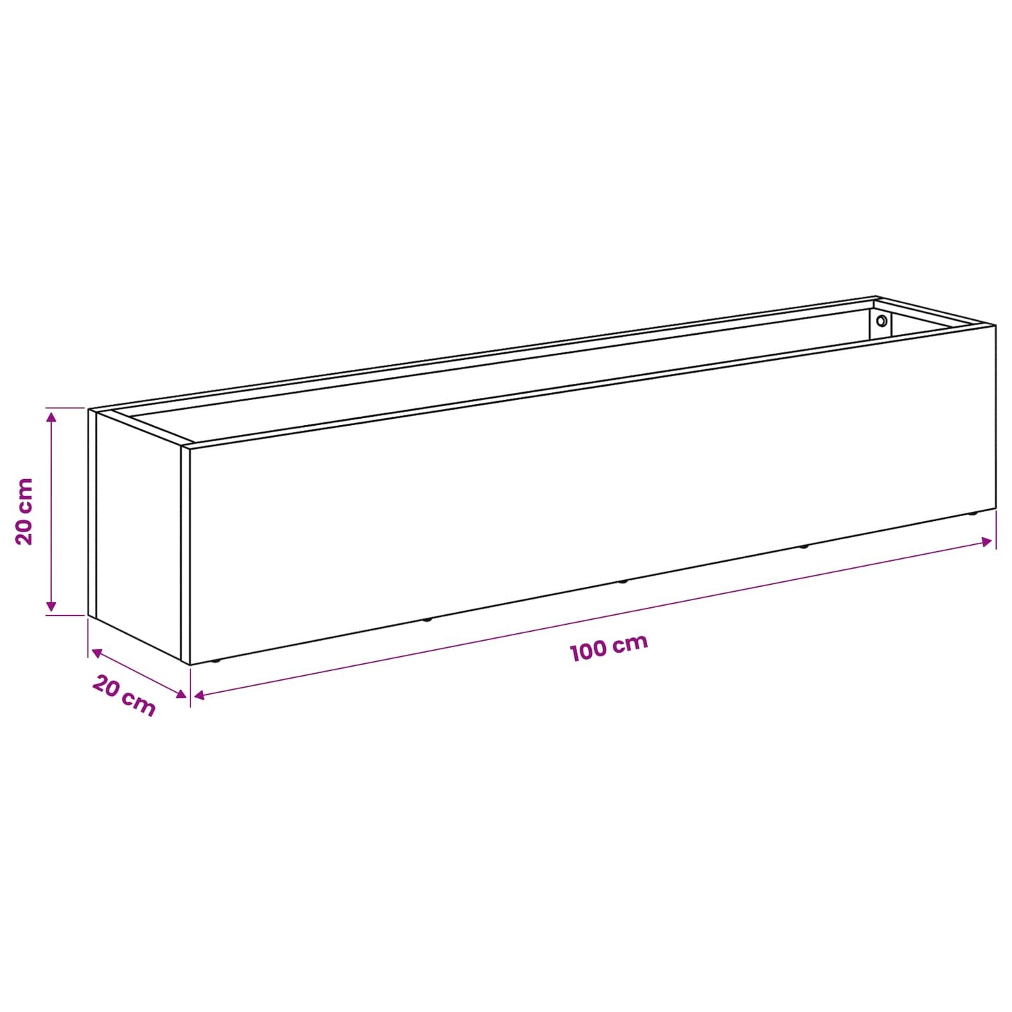 Garden Planter 2 pcs Olive Green 100 x 20 x 20 cm