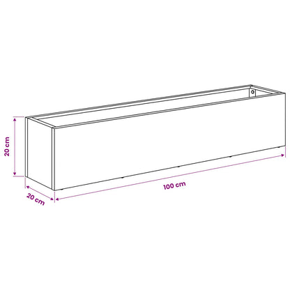Garden Planter 2 pcs Olive Green 100 x 20 x 20 cm
