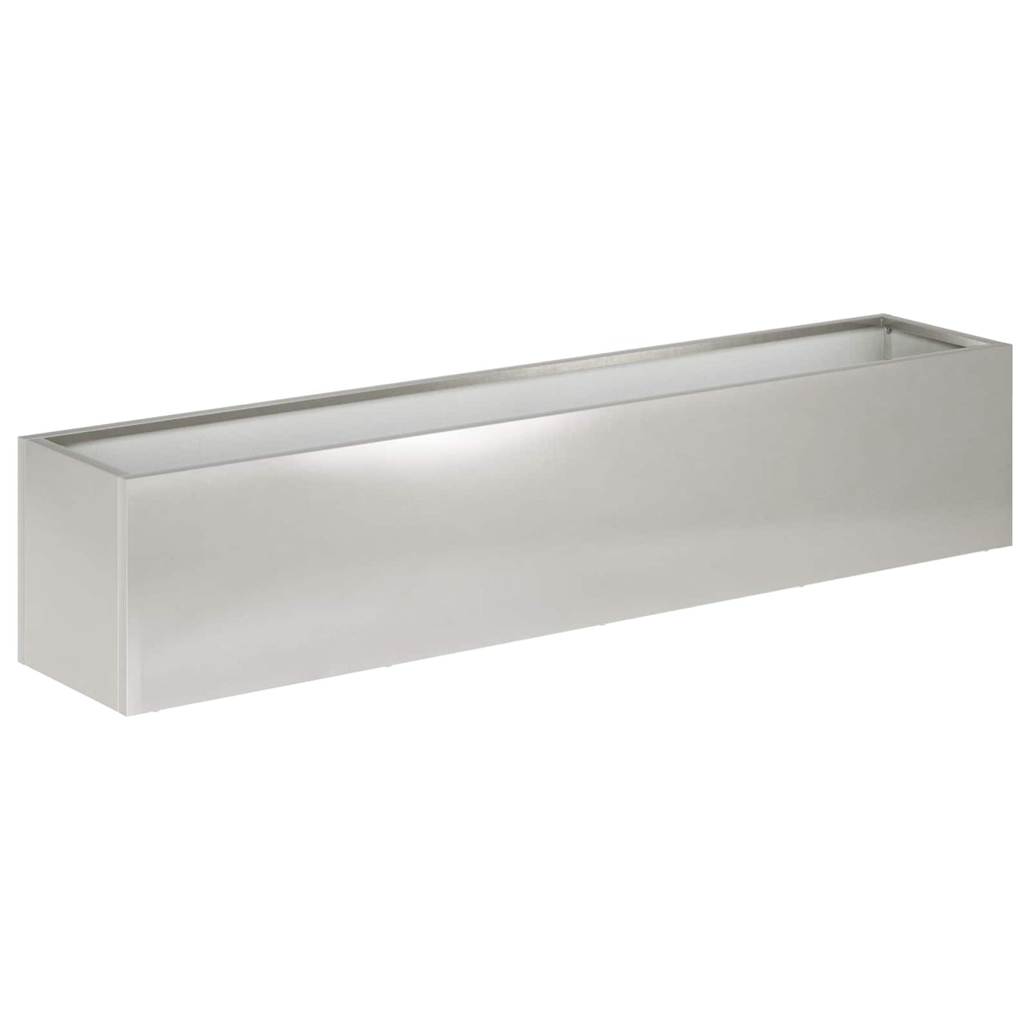 Garden Planter Silver 100 x 20 x 20 cm Stainless Steel