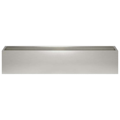 Garden Planter Silver 100 x 20 x 20 cm Stainless Steel