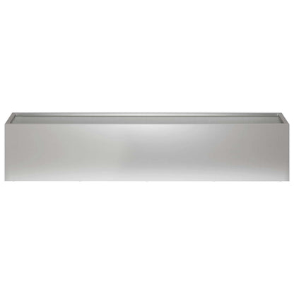Garden Planter 2 pcs Silver 100 x 20 x 20 cm Galvanised Steel
