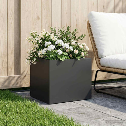 Garden Planter Black 40 x 30 x 30 cm Cold-rolled Steel
