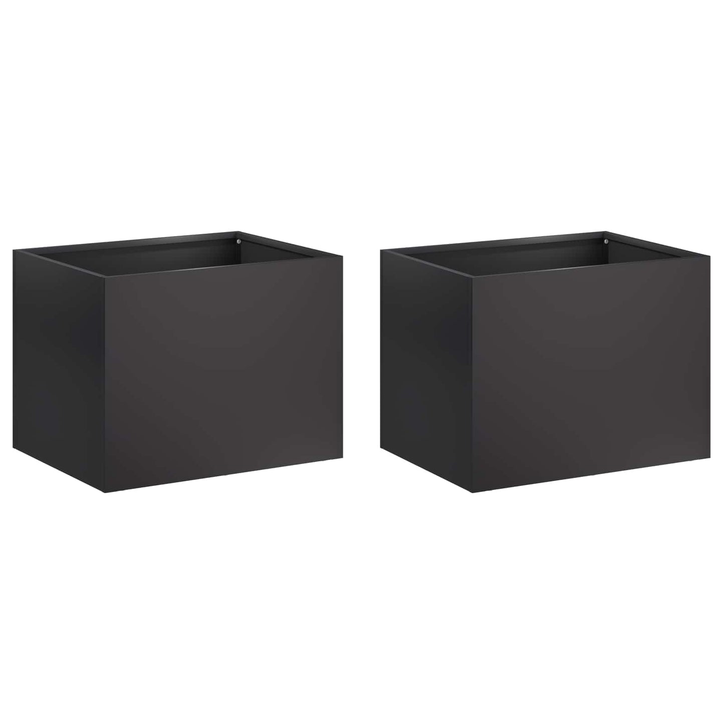 Garden Planter 2 pcs Black 40 x 30 x 30 cm Cold-rolled Steel