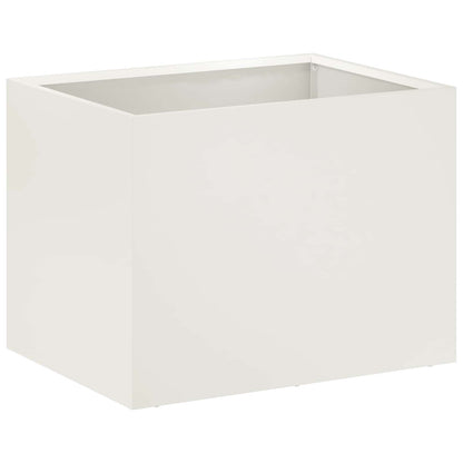 Garden Planter White 40 x 30 x 30 cm Cold-rolled Steel