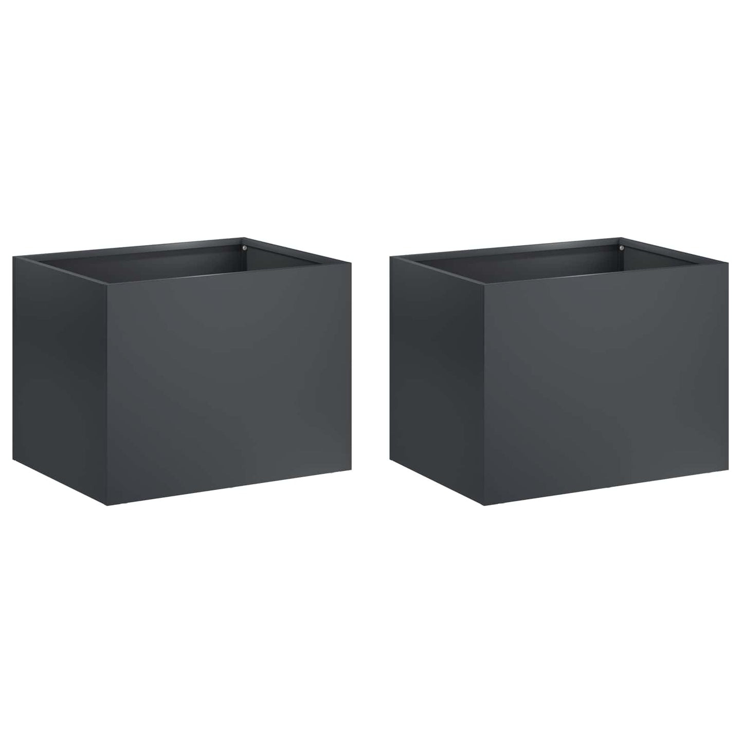 Garden Planter 2 pcs Anthracite 40 x 30 x 30 cm