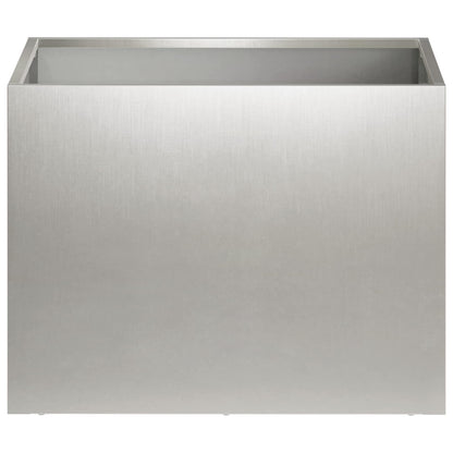 Garden Planter Silver 40 x 30 x 30 cm Stainless Steel