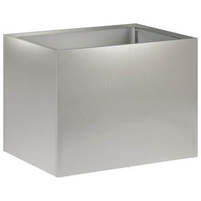 Garden Planter 2 pcs Silver 40 x 30 x 30 cm Stainless Steel