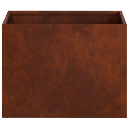 Garden Planter 2 pcs Rusty 40 x 30 x 30 cm Weathering Steel