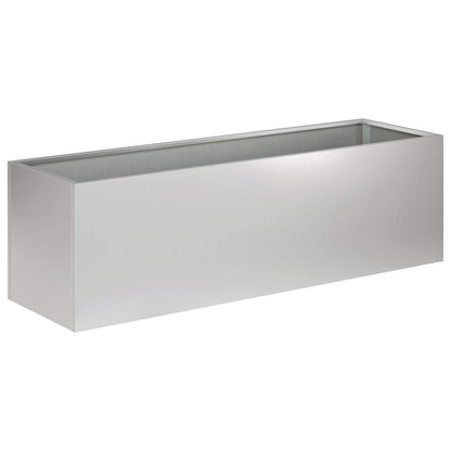 Garden Planter 2 pcs Silver 80 x 30 x 30 cm Galvanised Steel