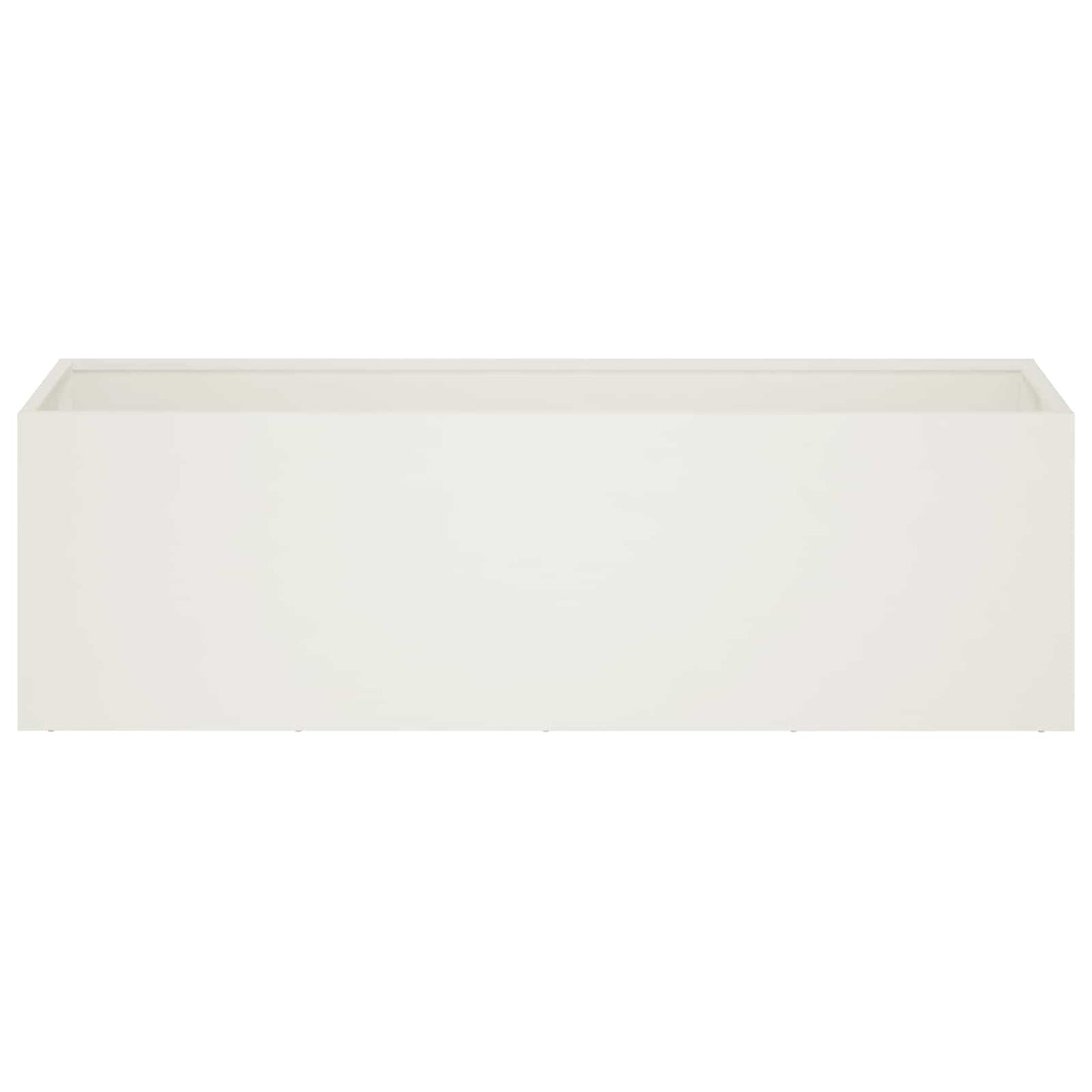 Garden Planter 2 pcs White 100 x 30 x 30 cm Cold-rolled Steel