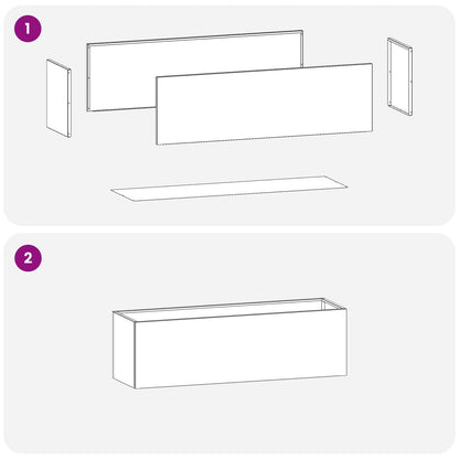 Garden Planter Anthracite 100 x 30 x 30 cm Cold-rolled Steel