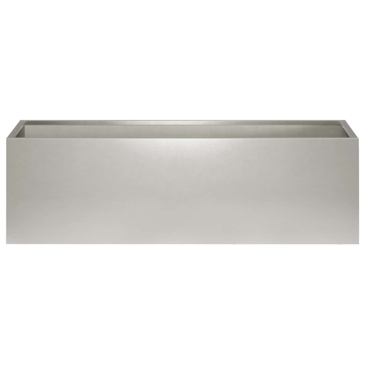Garden Planter Silver 100 x 30 x 30 cm Stainless Steel