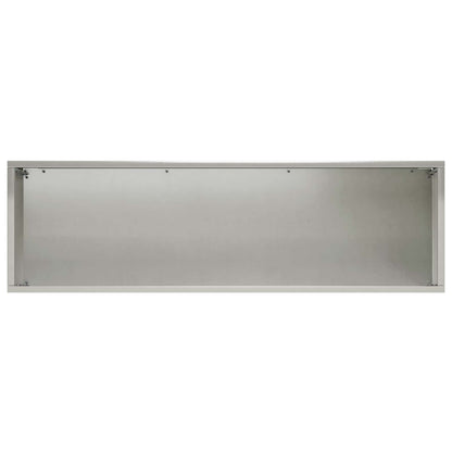 Garden Planter 2 pcs Silver 100 x 30 x 30 cm Stainless Steel