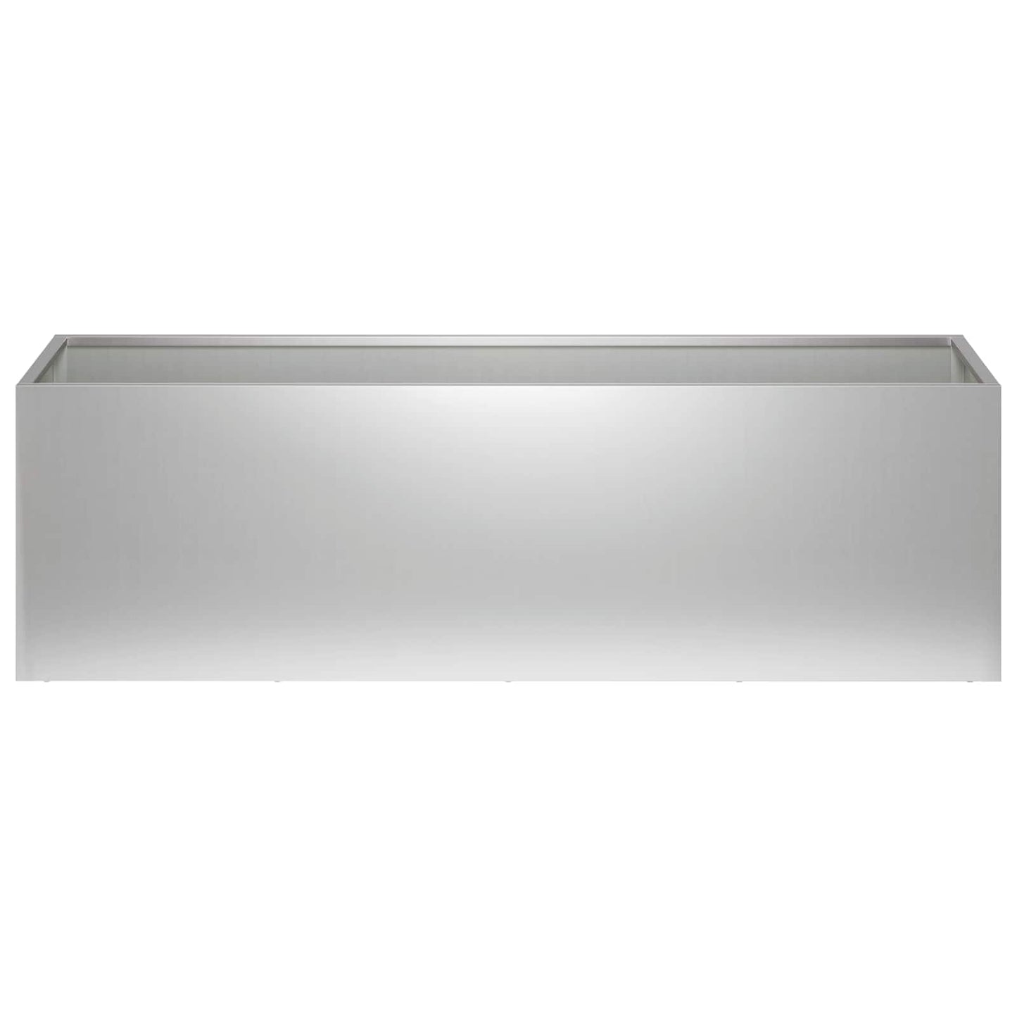 Garden Planter 2 pcs Silver 100 x 30 x 30 cm Galvanised Steel