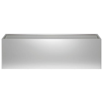 Garden Planter 2 pcs Silver 100 x 30 x 30 cm Galvanised Steel