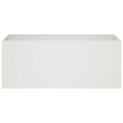 Garden Planter 2 pcs White 80 x 40 x 40 cm Cold-rolled Steel