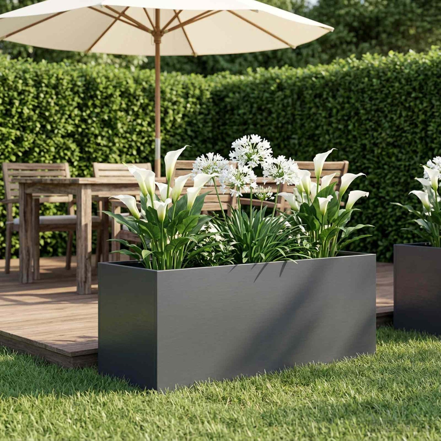 Garden Planter Anthracite 80 x 40 x 40 cm Cold-rolled Steel