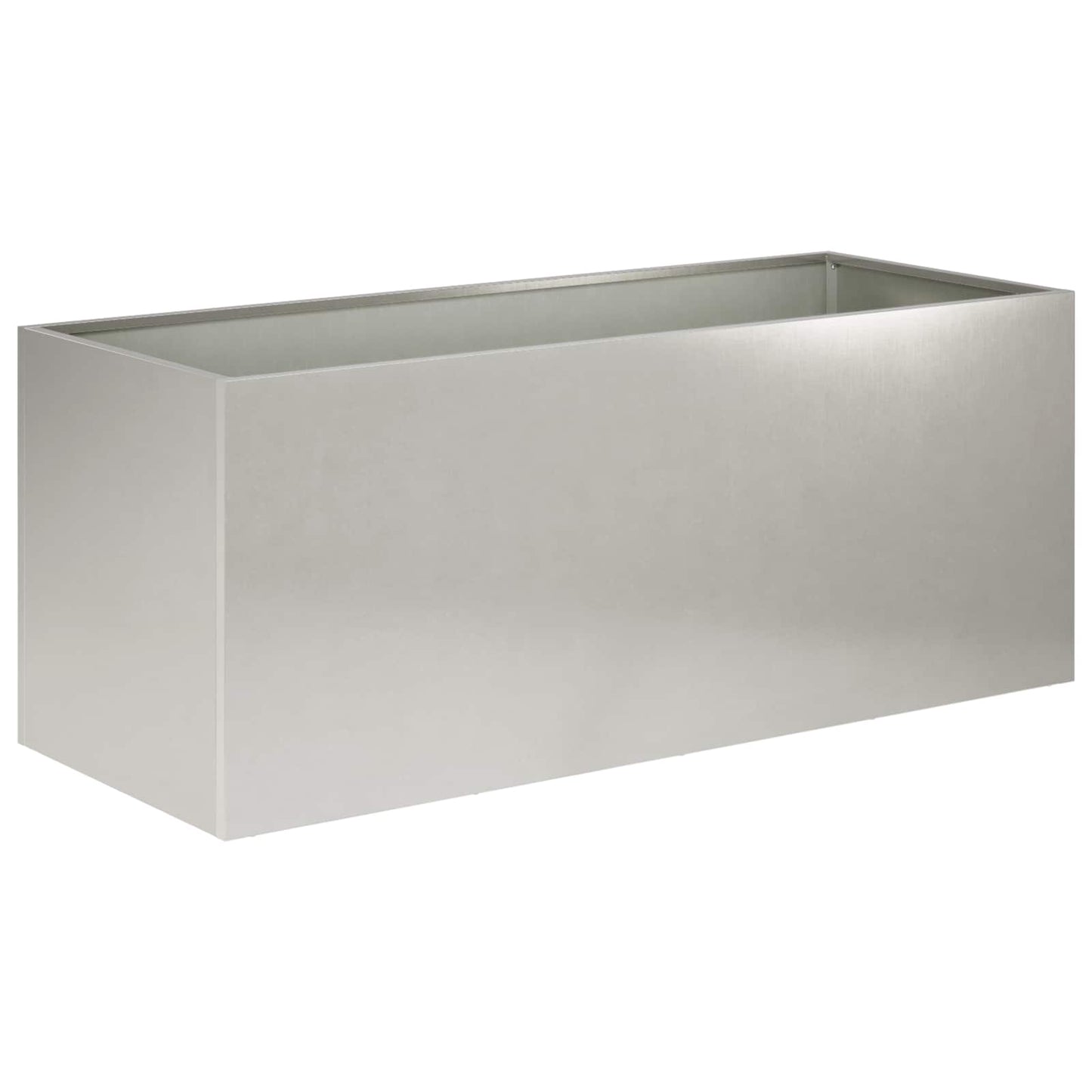 Garden Planter 2 pcs Silver 80 x 40 x 40 cm Stainless Steel