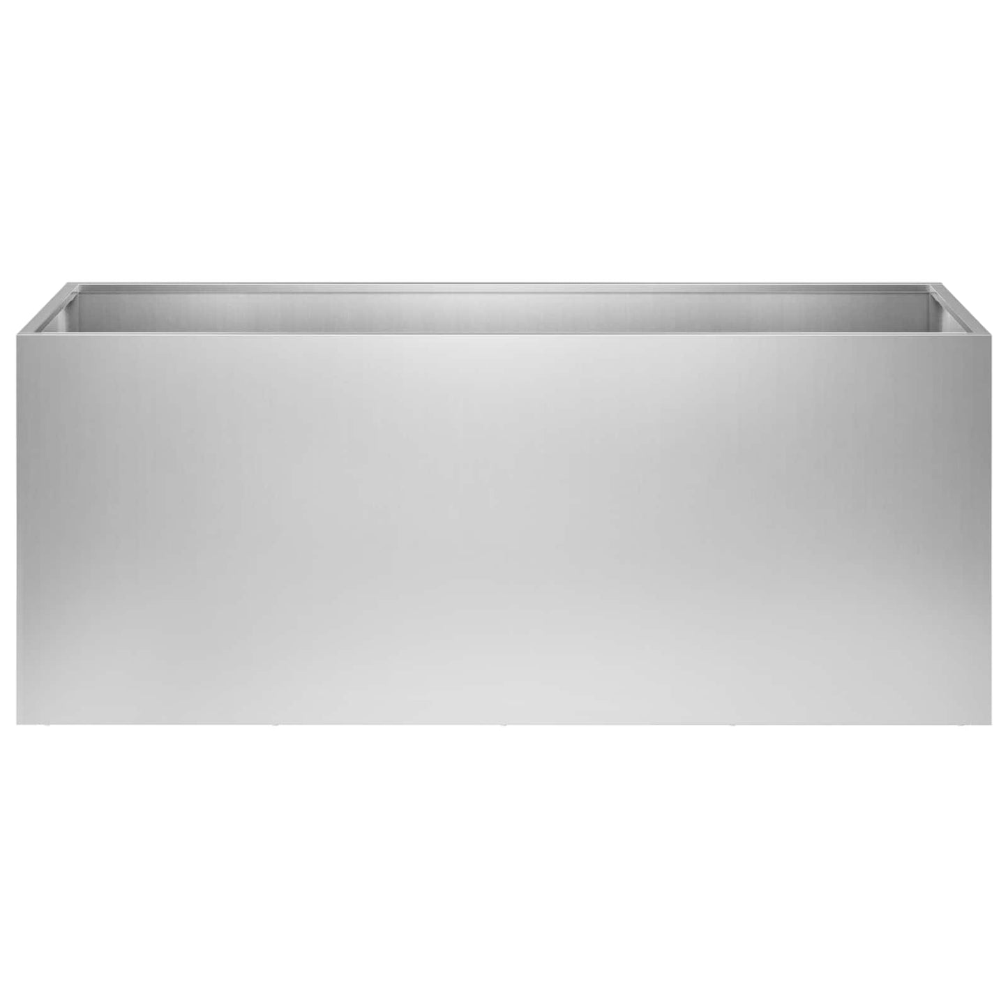 Garden Planter 2 pcs Silver 80 x 40 x 40 cm Galvanised Steel