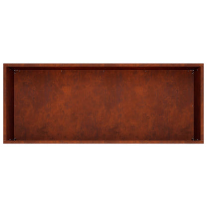 Garden Planter 2 pcs Rusty 80 x 40 x 40 cm Weathering Steel