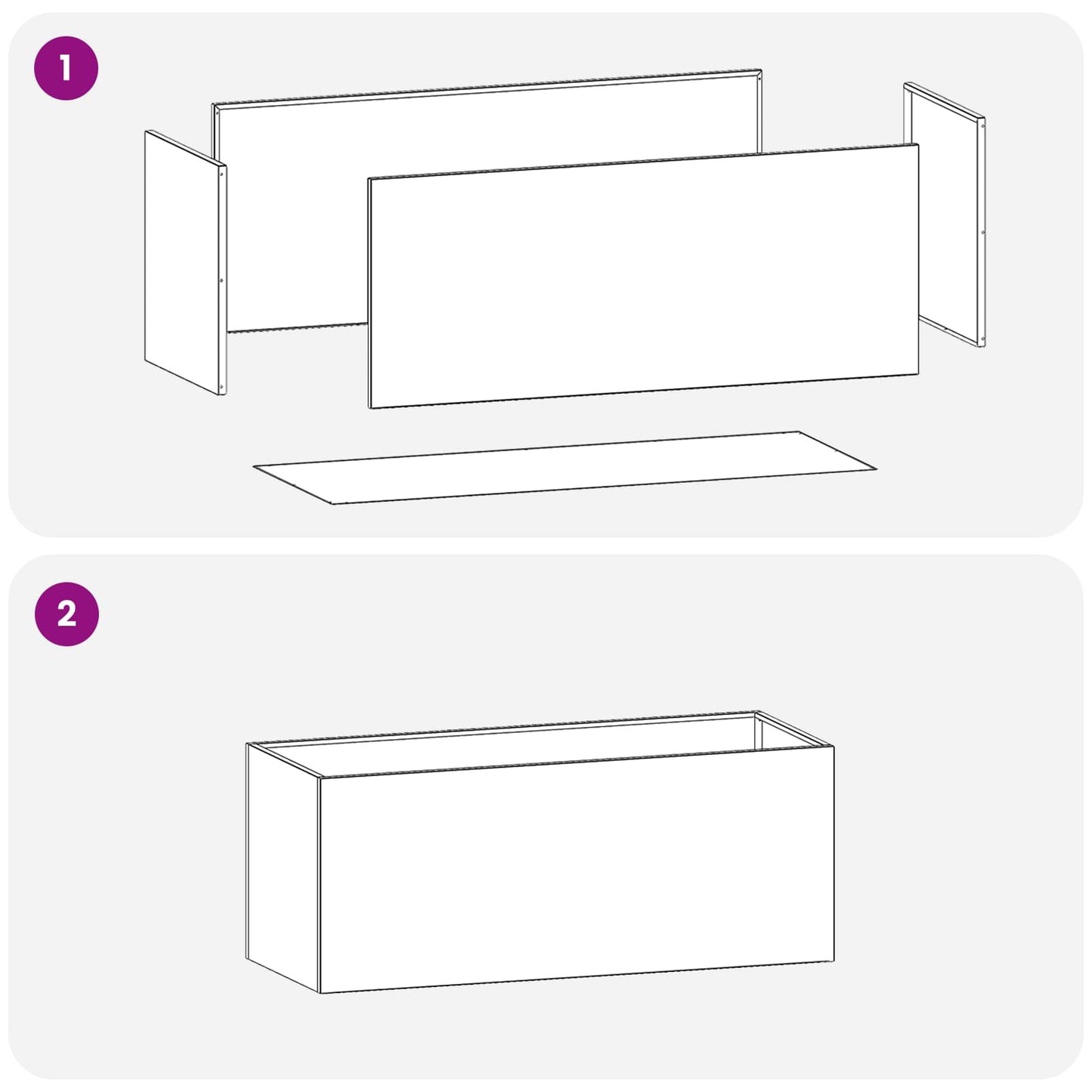 Garden Planter Black 100 x 40 x 40 cm Cold-rolled Steel