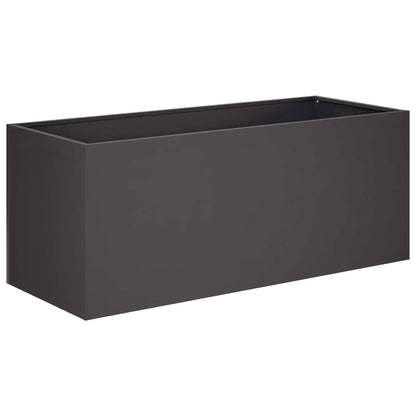 Garden Planter Black 100 x 40 x 40 cm Cold-rolled Steel