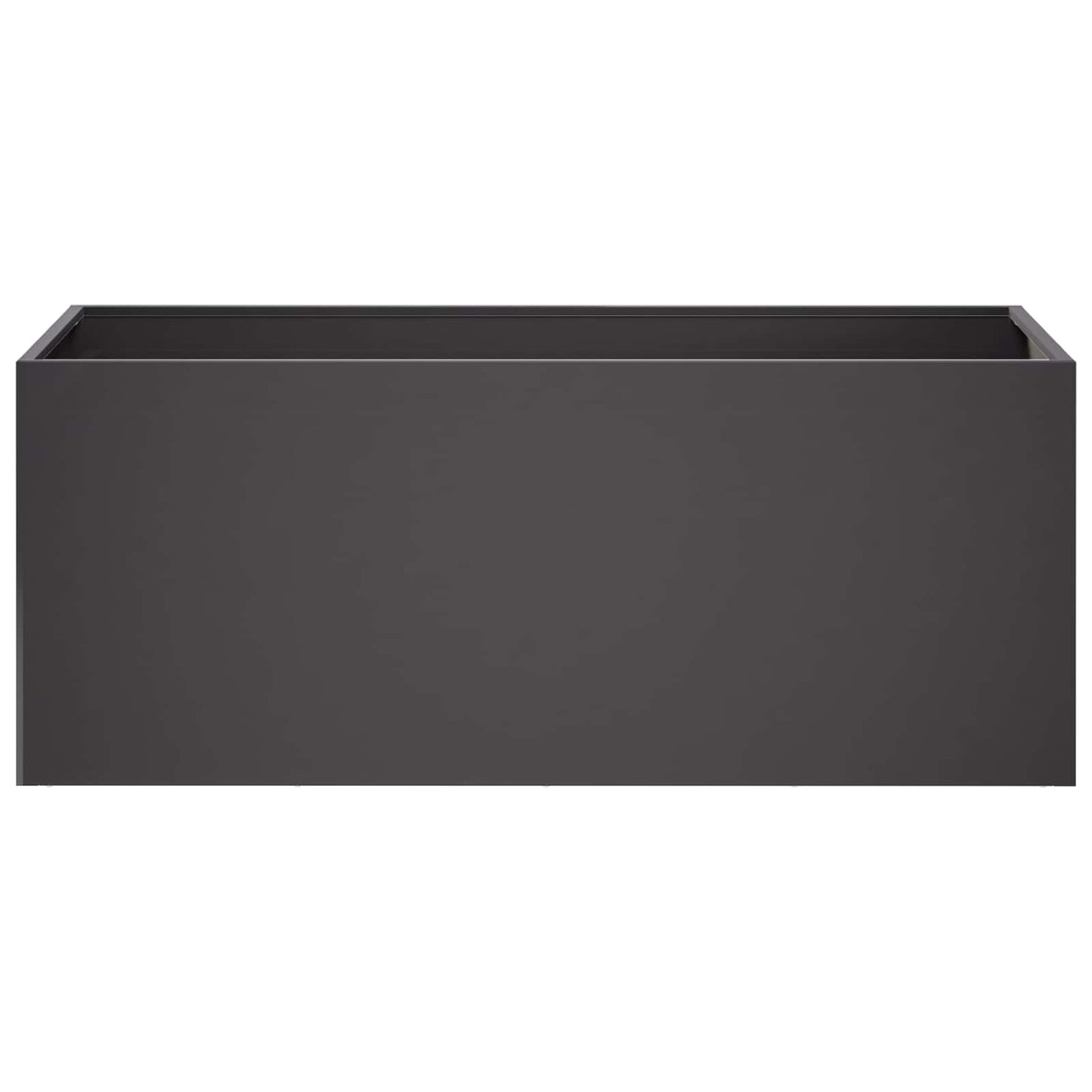 Garden Planter 2 pcs Black 100 x 40 x 40 cm Cold-rolled Steel