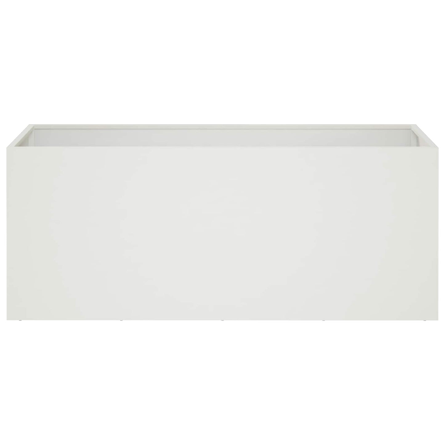 Garden Planter White 100 x 40 x 40 cm Cold-rolled Steel