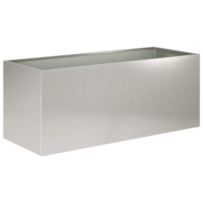 Garden Planter Silver 100 x 40 x 40 cm Stainless Steel