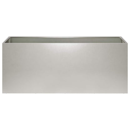 Garden Planter Silver 100 x 40 x 40 cm Stainless Steel