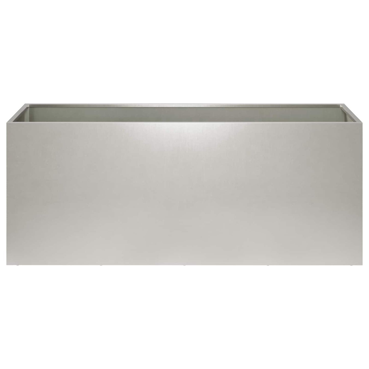 Garden Planter 2 pcs Silver 100 x 40 x 40 cm Stainless Steel