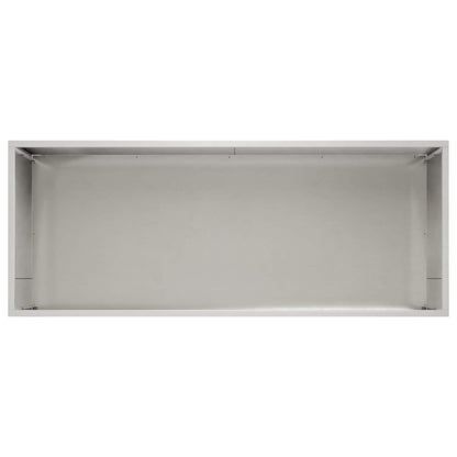 Garden Planter 2 pcs Silver 100 x 40 x 40 cm Stainless Steel