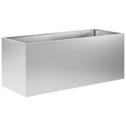 Garden Planter Silver 100 x 40 x 40 cm Galvanised Steel
