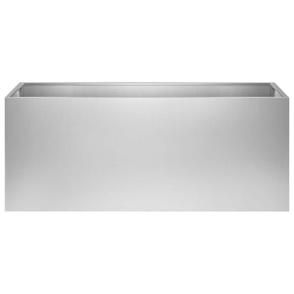 Garden Planter Silver 100 x 40 x 40 cm Galvanised Steel